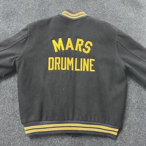 Vintage Neff Varsity Jacket Mens Large Black Letterman Made‎ USA Drumline 90s